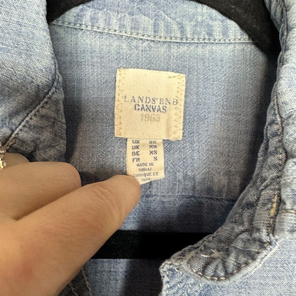 Lands end chambray shirt XS - Picture 6 of 6